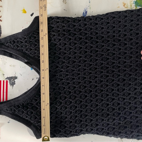 Toccin Kayla Crochet Midi Dress Black Knitted 100% Cotton Lining: Cotton/Spandex - Picture 14 of 17